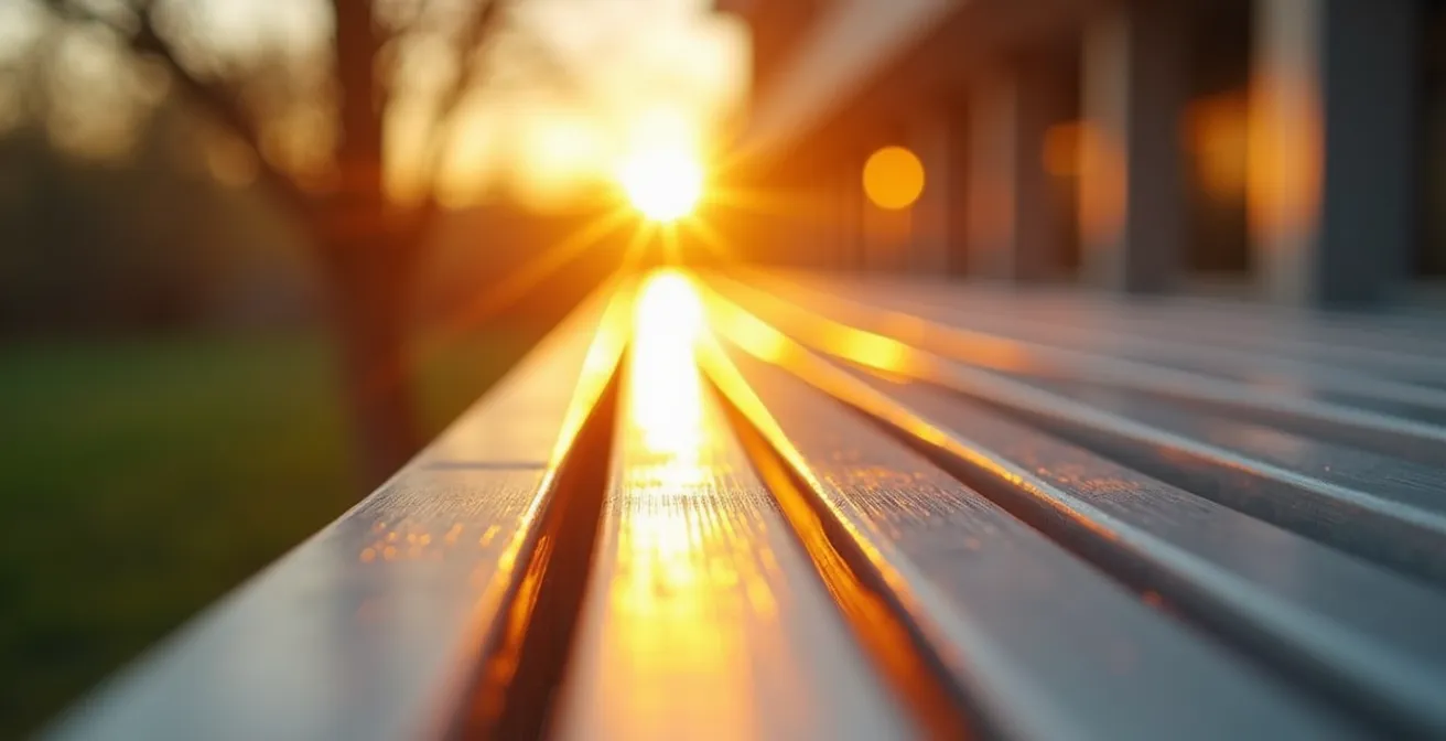 Vista macro delle lamelle orientabili in alluminio di una pergola bioclimatica